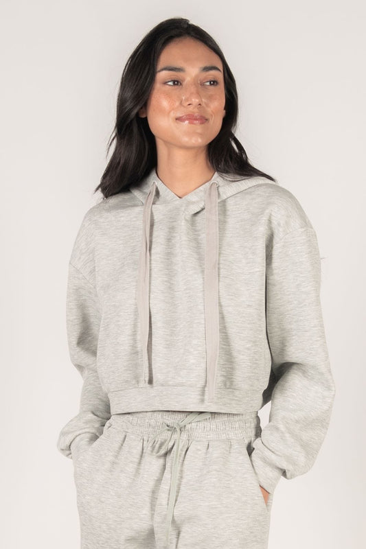 P. Cill Butter Modal Cropped Hoodie Top