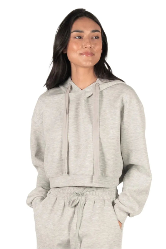 P. Cill Butter Modal Cropped Hoodie Top