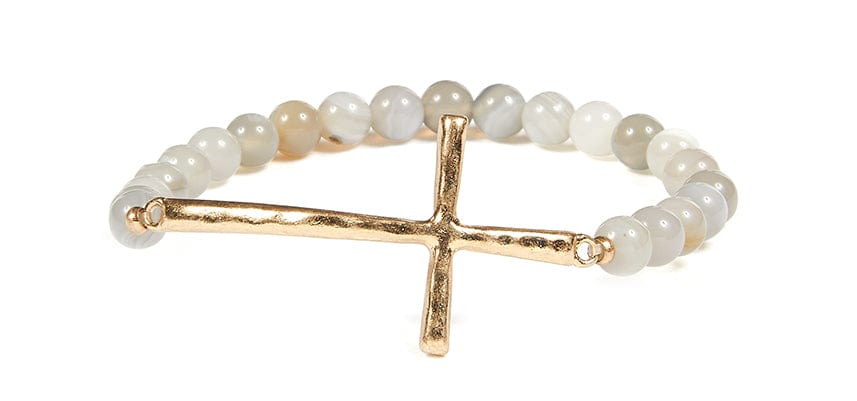 Stone/Cross Bracelet
