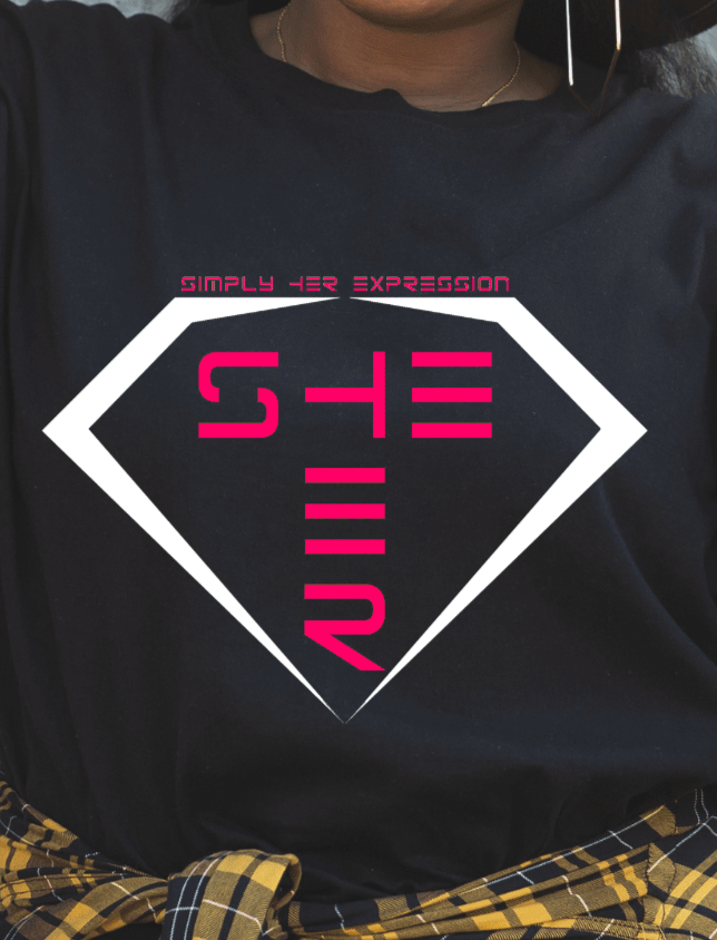 SHE/HER Pronoun Tee in Black