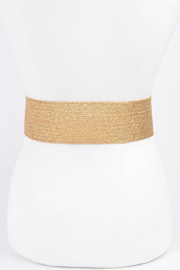 Straw Glamour Stretch Belt