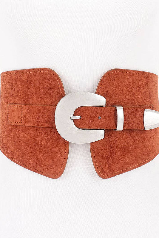 Suede Statement Buckle Belt