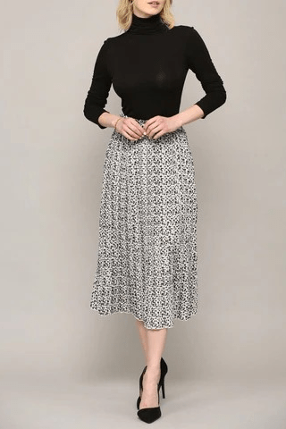 Everyday Pleated Midi Skirt