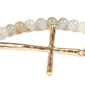 Stone/Cross Bracelet